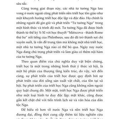 Lược Sử Triết Học Nga (Sách Chuyên Khảo)