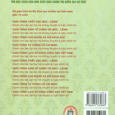 Combo 4 cuốn Giáo Trình Dành Cho Bậc Đại Học Hệ Không Chuyên Lý Luận Chính Trị: Giáo Trình Kinh Tế Chính Trị Mác – Lênin + Giáo Trình Lịch Sử Đảng Cộng Sản Việt Nam + Giáo Trình Chủ Nghĩa Xã Hội Khoa Học + Giáo Trình Tư Tưởng Hồ Chí Minh