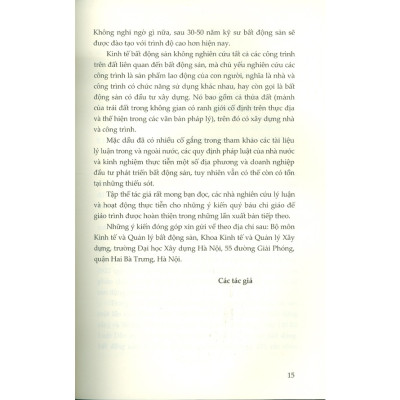 Giáo trình Kinh tế bất động sản