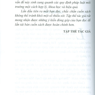 Hướng Dẫn Ôn Tập Luật Môi Trường - Dùng Cho Hệ Đào Tạo Cử Nhân Và Thạc Sĩ Các Chuyên Ngành Thuộc Lĩnh Vực Khoa Học Pháp Lý 