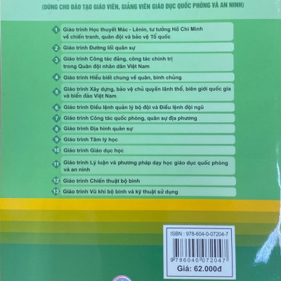 Giáo Trình Tâm Lý Học - Dùng cho Đào Tạo Giáo Viên, Giảng Viên Giáo Dục Quốc Phòng và An Ninh 