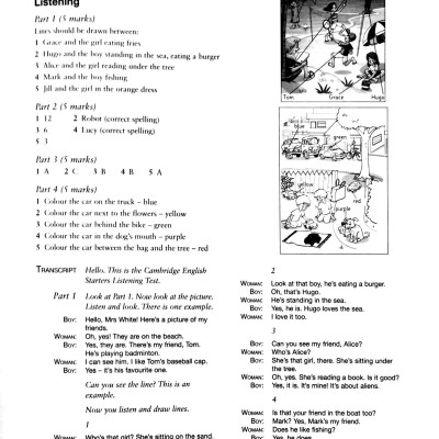 Cambridge English Starters 1 for Revised Exam from 2018 Ans Booklet