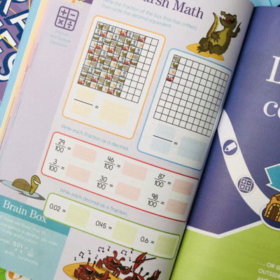 Sách summer brain quest 4&5 phát triển tư duy iq cho bé - in màu ( tiếng anh, 9 - 10 tuổi )