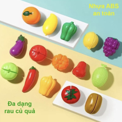 Đồ Chơi Cắt Hoa Quả Cho Bé, Bộ Cắt Hoa Quả 43 Chi Tiết, Hàng Hộp Đẹp Làm Quà Tặng Sinh Nhật, Đồ Chơi Trẻ Em HT SYS