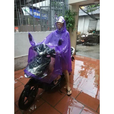 Áo Mưa 1 và 2 Đầu Cánh Dơi Chấm Bi Thời Trang Chất Liệu dẻo mềm - hàng việt