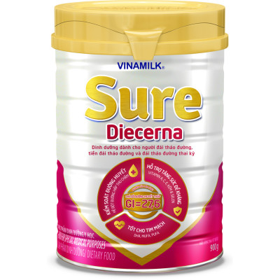 Sữa bột Dành Cho Người Tiểu Đường Vinamilk Sure Diecerna - 900g