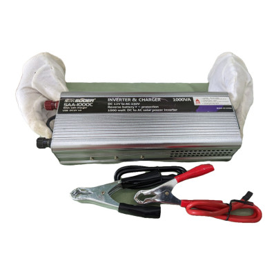 Kích Chuyển Đổi Điện Suoer 1000W 2IN1 - Kích 12V Lên 220V Kèm Sạc Ắc Quy Tự Ngắt Khi Đầy