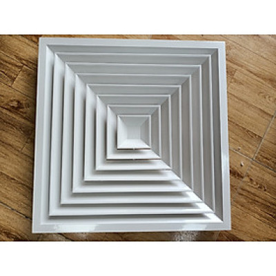 Cửa gió khuếch tán 600x600, miệng gió điều hòa âm trần nhôm sơn tĩnh điện