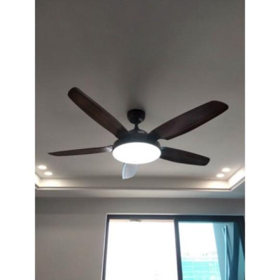 BH 5 năm  quạt trần trên nhà đèn hiện đại, nguyên nhân DC lõi đồng phối hợp LED 3 màu AS, đảo chiều hút ẩm, ĐK không chạ