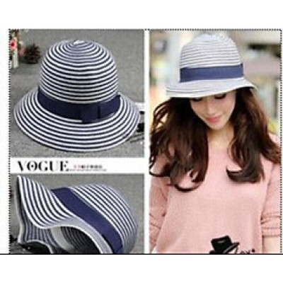 Mũ Đi Biển Hat Nón Nữ gấp gọn Phong Cách Hàn Quốc kết Nơ Mũ Rơm Mũ Mùa Hè Hàng nhập