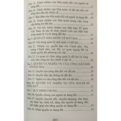 Sách - Luật Đất đai (Hiện hành) (Được Quốc hội thông qua ngày 18-01-2024, có hiệu lực từ ngày 01-01-2025) XBTT