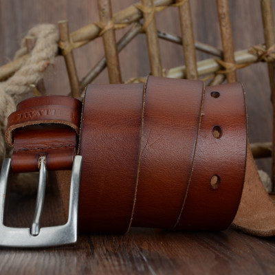 Thắt Lưng Da Bò Chính hãng COWATHER XF018 Nâu Vàng