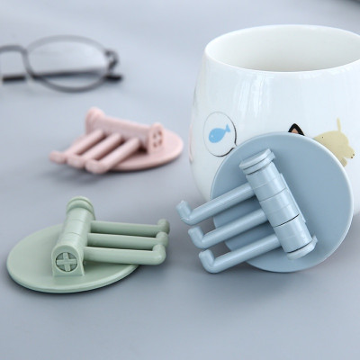 Móc dán tường treo đồ đa năng 3 nhánh siêu dính chắc chắn xoay 180 độ tiện dụng - móc treo chìa khóa, vật dụng, quần áo tiện lợi