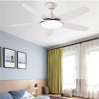 Quạt Trần Đèn Simple Lõi Đồng 6 Cấp Độ Gió, Có Điều Khiển Từ Xa, 2 Chiều Hút Ẩm, 3 Chế Độ Ánh Sáng 