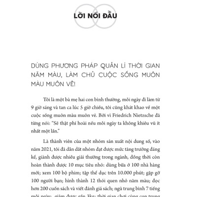 Quản Lí Thời Gian Theo Năm Màu - ML