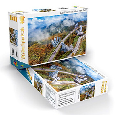 Cầu Vàng (Đà Nẵng, Việt Nam) - Bộ Tranh Ghép Hình Minh Châu 1500 Mảnh Kích Thước 60x80cm
