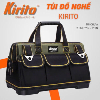 Túi đựng đồ nghề cao cấp đế nhựa chống vỡ, vải 3 lớp chống đam thủng màu xanh đen