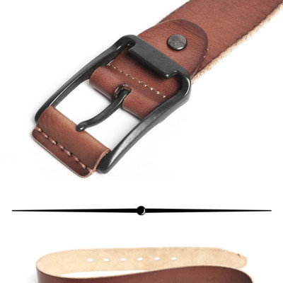 Thắt Lưng Nam Da bò nguyên tấm Cá Tính Khóa Đồng Đúc Nguyên Khối – TL1001