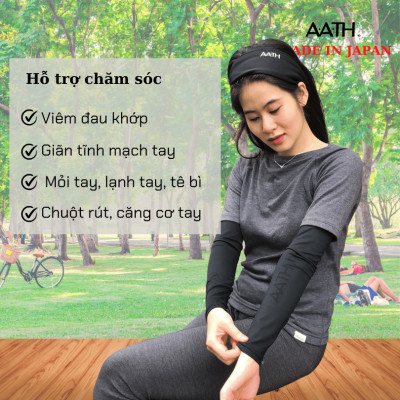 Vớ ống tay nano AATH Japan cải thiện đau mỏi tay, viêm đau khớp