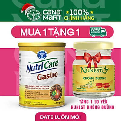 Sữa bột Nutricare Gastro dinh dưỡng y học cho người viêm dạ dày, rối loạn tiêu hóa (900g)
