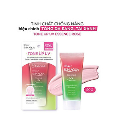 Tinh Chất Chống Nắng Sunplay Skin Aqua Tone Up UV Essence Happiness Aura Rose SPF50+ PA++++ 50g