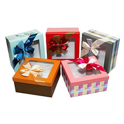 Hộp Quà Vuông Kiếng V050 - 22x22x11 cm -PHƯỢNG HOÀNG