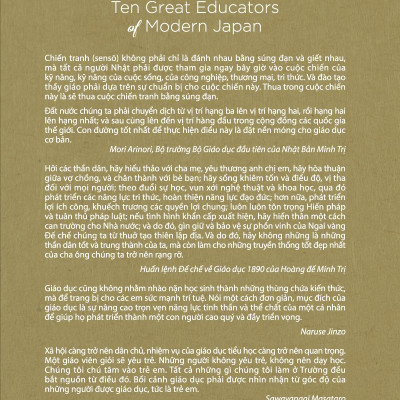 Mười Nhà Giáo Dục Lớn Của Nhật Bản Hiện Đại (Ten Great Educators of Modern Japan) - Benjamin C. Duke - IRED Books