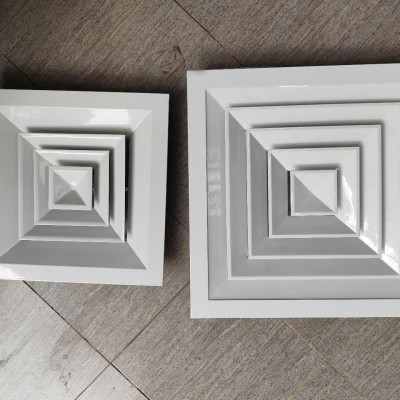 cửa gió khuếch tán 300x300, cửa gió cấp điều hòa âm trần, nan gió khuếch tán nhôm
