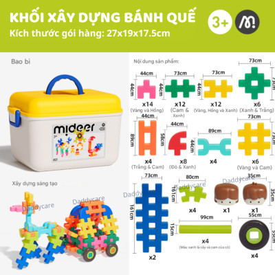 Bộ xếp hình lắp ghép 3D cho bé Mideer Waffle Building Blocks