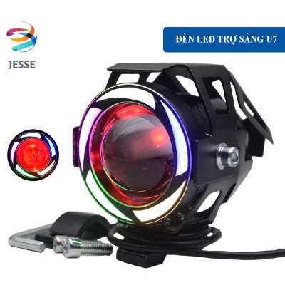 Đèn U7 Trợ Sáng Ngũ Sắc Cho Xe Máy – Siêu Sáng, Độ Xe Đẳng Cấp, Viền LED Cực Đẹp