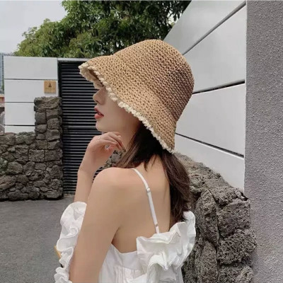 Nón đi biển viền ren mũ cói rộng vành gấp gọn che nắng mẫu mới  #nondibien #murongvanh #nonchongnang #mucoi #nondep  dona250805