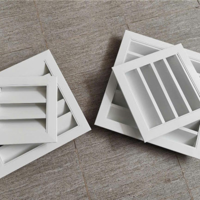 cửa gió louver nan Z 200x200 kèm lưới chắn côn trùng lắp thông gió tránh hắt mưa