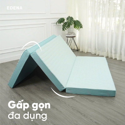 Nệm bông ép Gấp 3  Edena chần gòn , Êm ái -Bảo hành 5 năm.