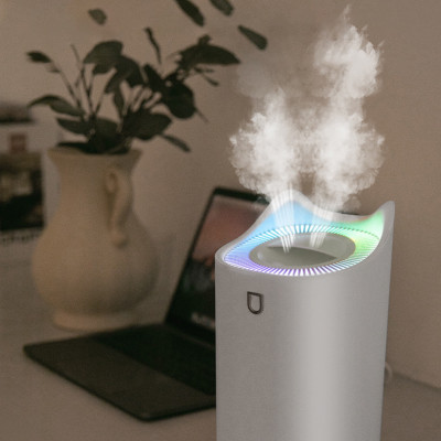 Máy phun sương tạo ẩm cỡ lớn Rhino H802 3000ml, 2 lõi phun, tích hợp đèn 7 màu, dung tích lớn cho không gian rộng - Hàng chính hãng