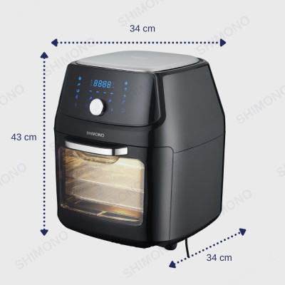 Nồi Chiên Không Dầu SHIMONO SM-AF1605T 16L 1800W Cao Cấp Tiêu Chuẩn FDA Hoa Kỳ, LFGB Đức Tặng Kèm Trọn Bộ 9 Phụ Kiện Hàng Chính Hãng