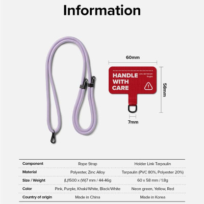 Dây đeo điện thoại RINGKE Holder Link Strap | Tarpaulin  - Hàng Chính Hãng