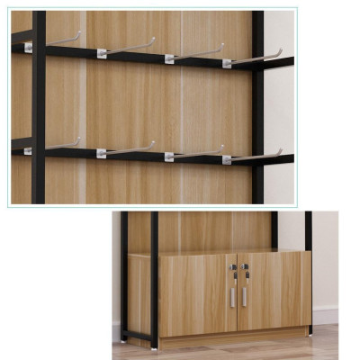 Kệ trưng bày sản phẩm, hàng hóa , kệ trang trí khung sắt mặt gỗ KST406 - Nội thất lắp ráp Viễn Đông Adv