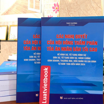 Các Nghị Quyết Của Hội Đồng Thẩm Phán Toà Án Nhân Dân Tối Cao Về Hình Sự, Tố Tụng Hình Sự, Dân Sự, Tố Tụng Dân Sự, Hành Chính, Kinh Doanh, Thương Mại, Hôn Nhân Và Gia Đình Từ Năm 1986 Đến Năm 2024
