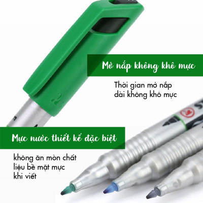 Hộp 10 Bút kỹ thuật STABILO Write-4-all PERMANENT F 0.7mm (AP156F/10) - Đen