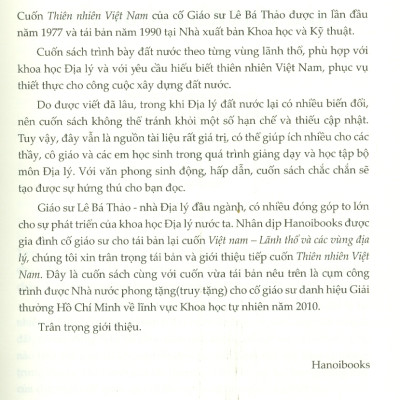 Thiên Nhiên Việt Nam (Tác Phẩm Là Công Trình Đoạt Giải Thưởng Hồ Chí Minh) - GS. Lê Bá Thảo