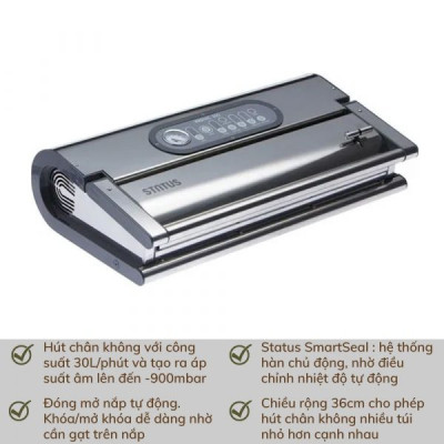 Máy Hút Chân Không Status 173300 Provac 360 Chuyên Nghiệp Thép Không Gỉ/Xám hàng chính hãng