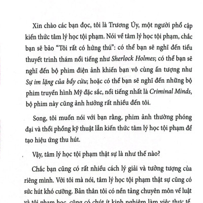 Phân Tích Tâm Lý Tội Phạm - Thế Giới Bên Trong Cái Ác