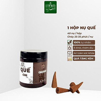 Nụ Quế Chi Sạch Ít Khói Hộp 40 Nụ Yên Tự Nhiên Không Hóa Chất Thờ Cúng Thư Giãn Xông Nhà Tẩy Uế