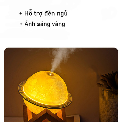 Máy phun sương tinh dầu tạo ẩm Rhino H301 hình mặt trăng, dung tích 200ml, nhỏ gọn - Hàng chính hãng
