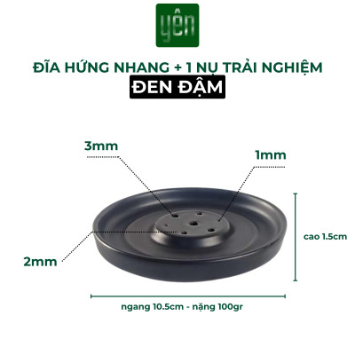 Đế Hứng Nhang Thảo Mộc Yên Bằng Gốm Tối Giản Phong Cách Thiền Nhật Đựng Tàn Nhang