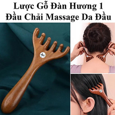 Lược Gỗ Đàn Hương 1 Đầu Chải Massage Da Đầu Al14397