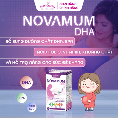 Viên uống Novamum DHA hỗ trợ bổ sung dưỡng chất cần thiết, tăng cường đề kháng (30 viên) - Nutramed