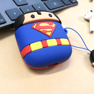 AIRPODS CASE BAO CASE SILICON VỎ ỐP SILICON BẢO VỆ CHO TAI NGHE AIRPODS 1, AIRPODS 2, AIRPODS PRO HÌNH SUPER MAN