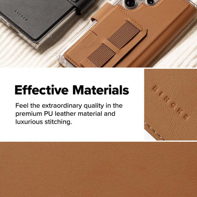 Ví từ tính RINGKE Folio Grip Wallet Magnetic cho S25 Ultra/S24 Ultra - Hàng Chính Hãng
