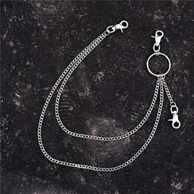 Chuỗi thép titan đeo quần mix nhẫn tròn punk rock